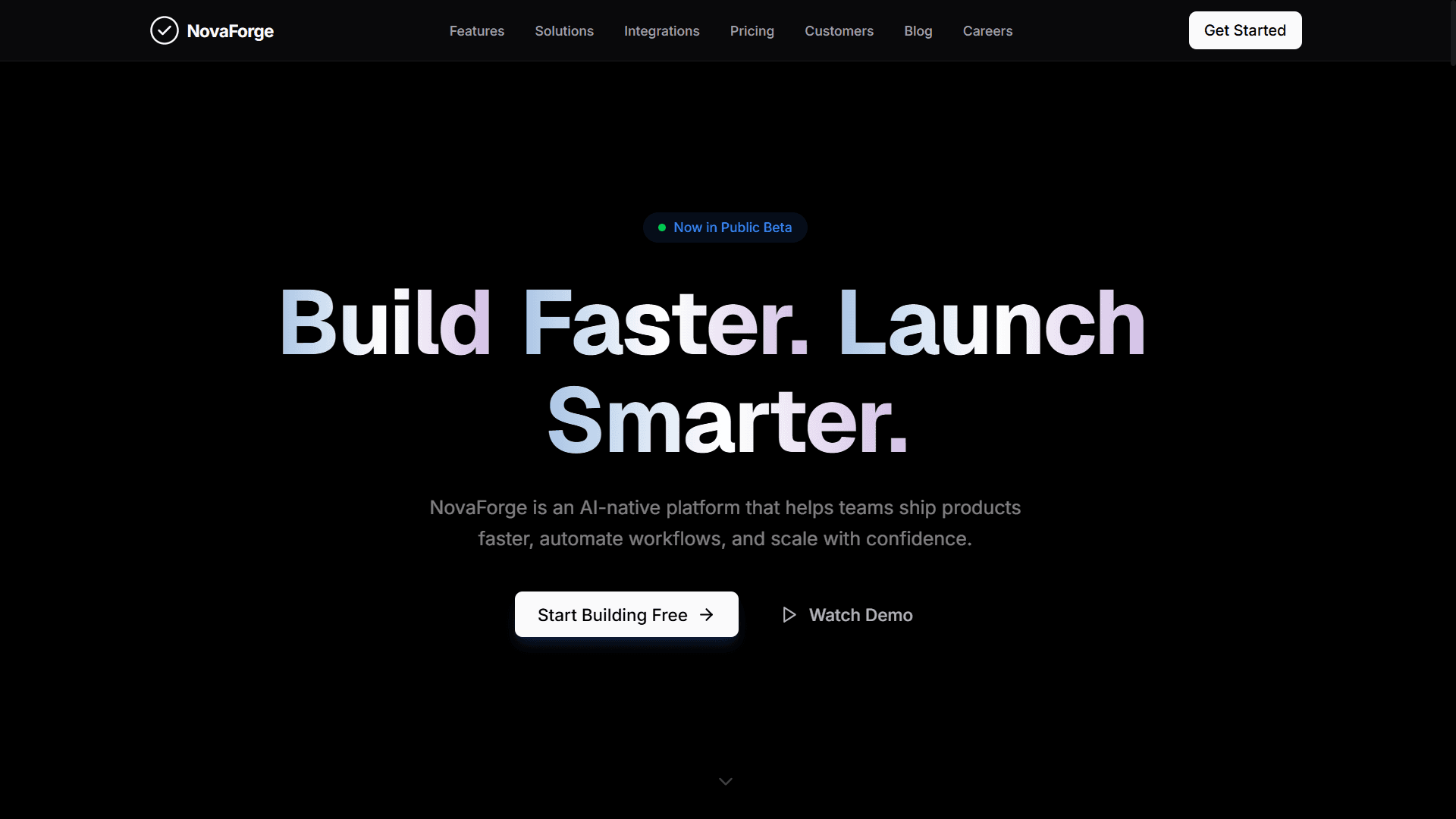 NovaForge – Premium Next.js SaaS & AI Startup Website Template preview