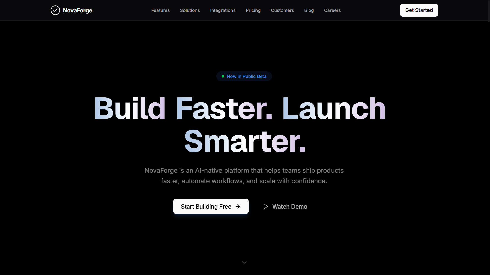 NovaForge – Premium Next.js SaaS & AI Startup Website Template preview